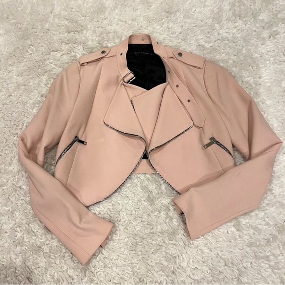 Zara Cropped Moto Jacket - Picture 5 of 8